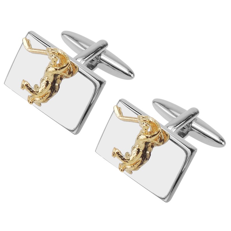 Golf Player Cufflinks - Cuff Links - Other Metals Multicolor