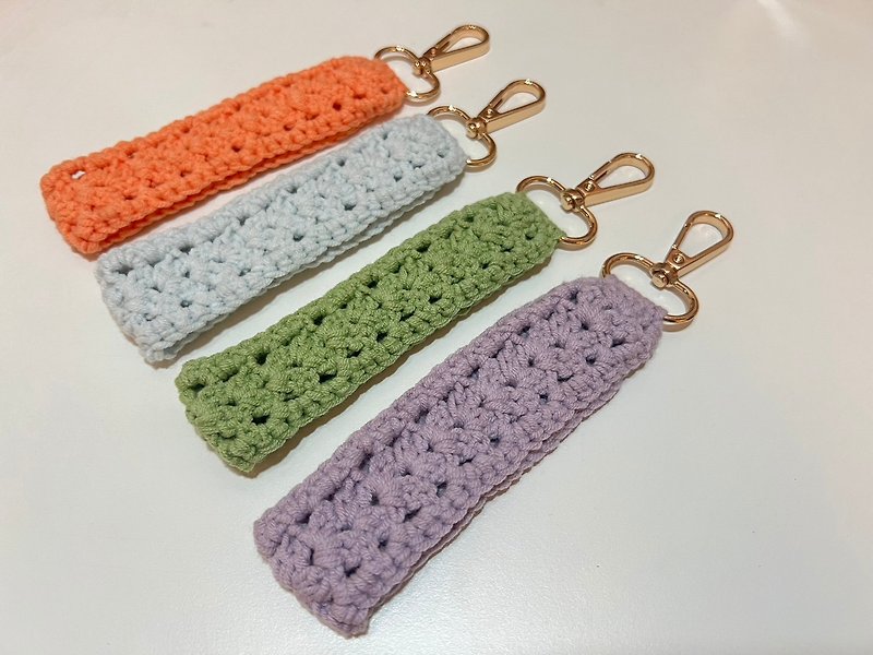 Handmade woven mobile phone lanyard wrist strap mobile phone pendant - Lanyards & Straps - Cotton & Hemp Multicolor