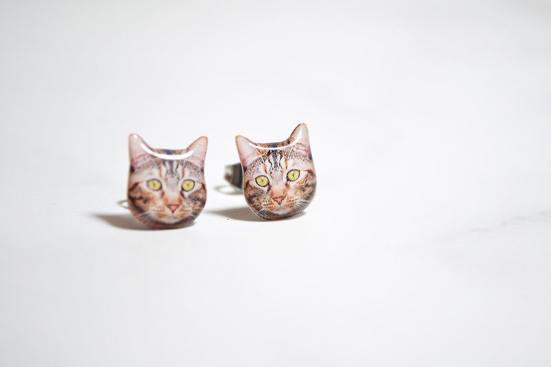 Customize Pet Earrings Accessories - ต่างหู - กระดาษ ขาว