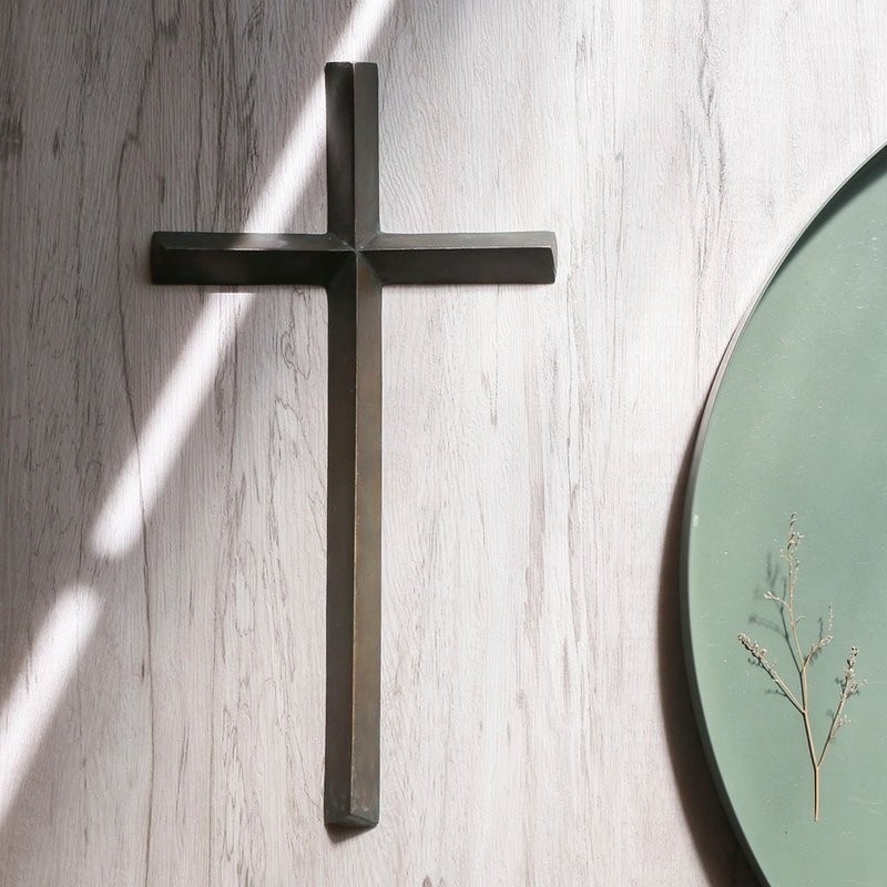 Patina Cross No. 4 - Items for Display - Wood Green