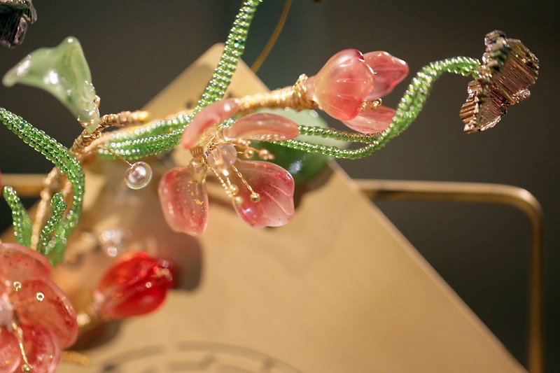 -Special model-Dragon Flower Rich Bronze Jewelry Spring Festival Couplets 4 sets - ของวางตกแต่ง - โลหะ สีทอง