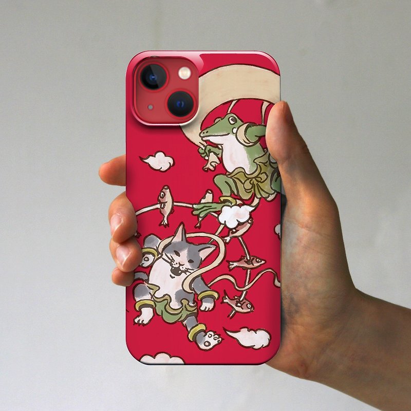 iPhoneケース　風神雷神　レッド - 手機殼/手機套 - 塑膠 紅色