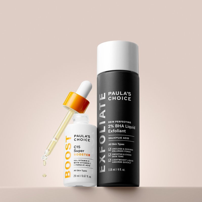 煥膚亮白真正有感【寶拉珍選】2%水楊酸精華液+C15縮時亮白精萃 - 精華液/精華油 - 其他材質 白色