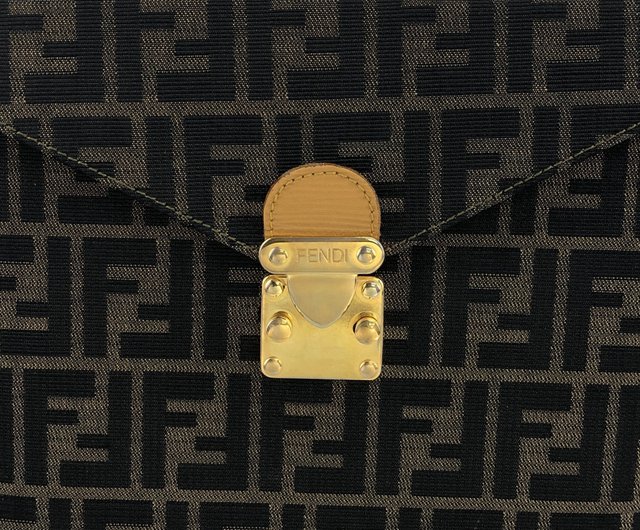 日本直送 名牌中古包 】FENDI フェンディ ズッカ ハンドバッグ