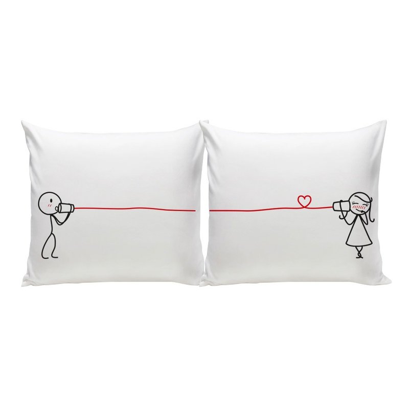 CANPHONE 29x29 SET/2 PILLOW CASE by Human Touch+Pillows - หมอน - ผ้าฝ้าย/ผ้าลินิน ขาว