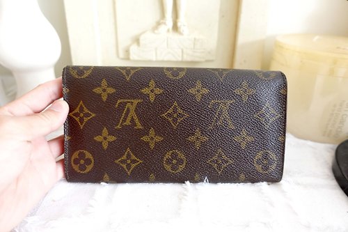 Vintage Louis Vuitton Wallet Brown Leather Made in France -  Finland