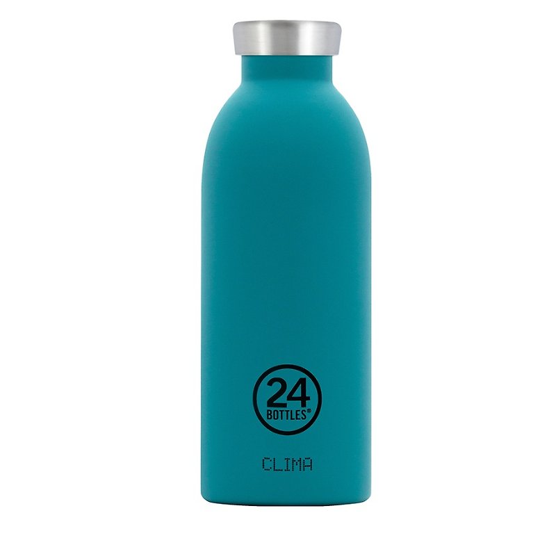 Italy 24Bottles [CLIMA hot and cold insulation series] Gulf Blue - 500ml stainless steel bottle - กระติกน้ำ - โลหะ สีน้ำเงิน