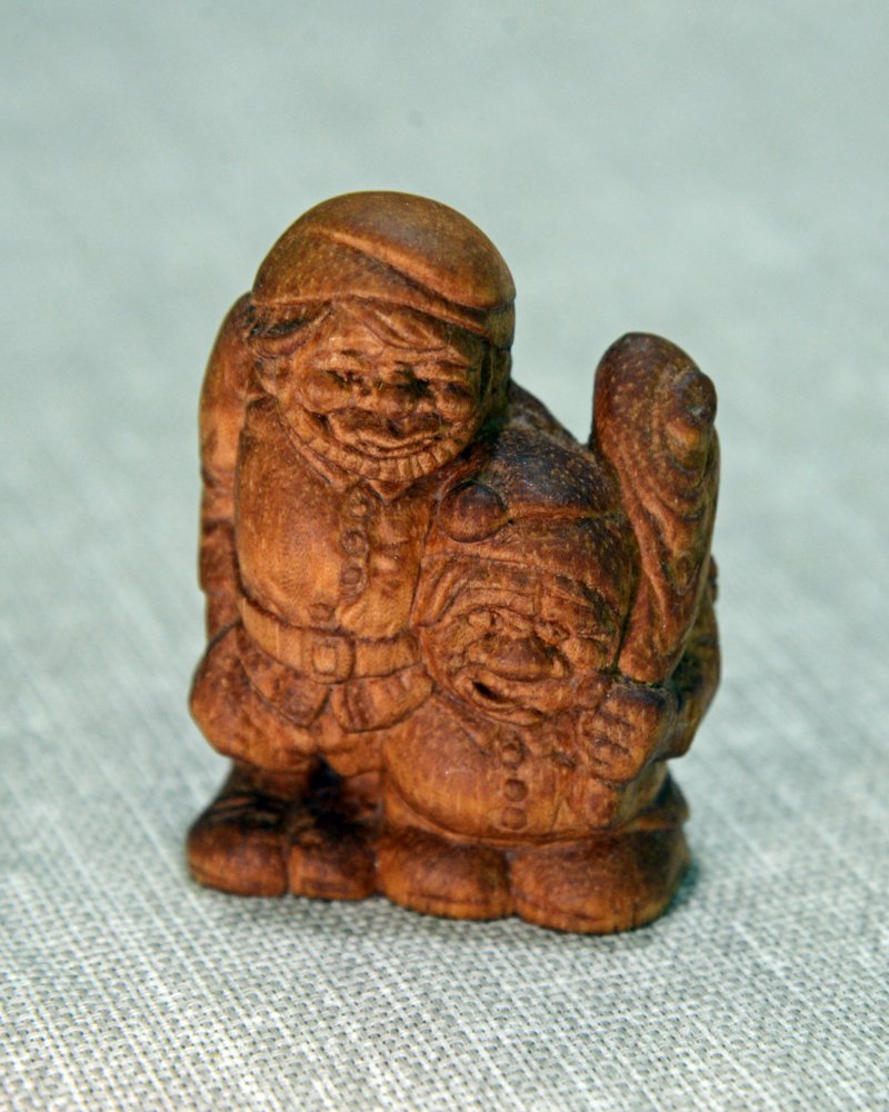 Gnome ornament dwarf figure / Goblin wooden home decor wooden statue - Items for Display - Wood Brown