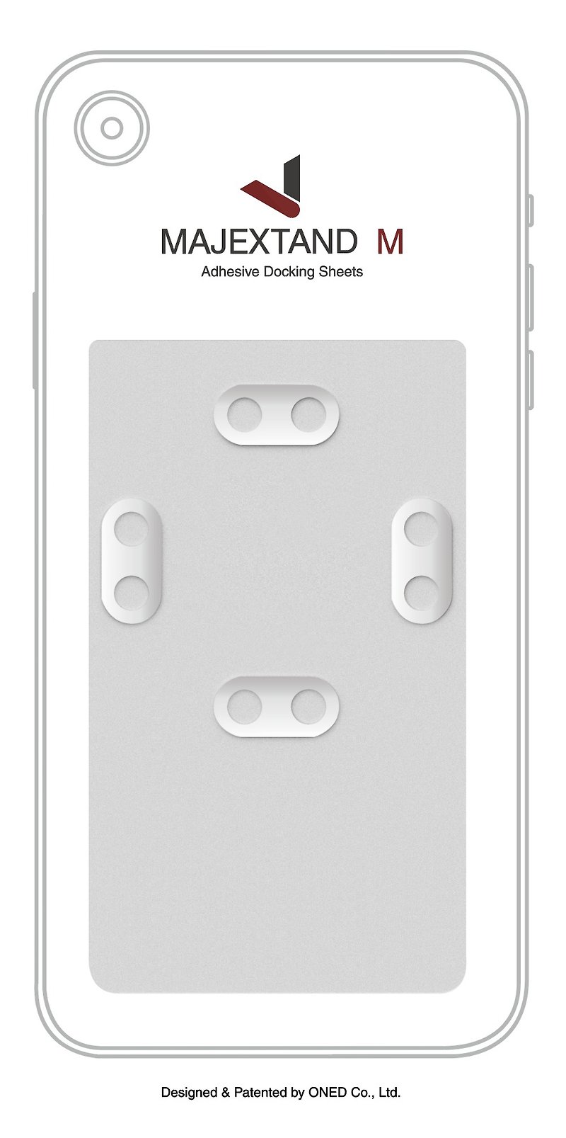 MAJEXTAND M l Adhesive docking sheet - Phone Accessories - Other Metals Transparent