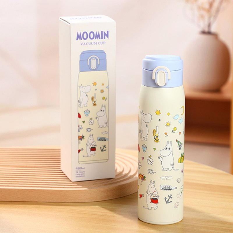 VIPO 嚕嚕米不鏽鋼保溫瓶- 快樂時光(紫) 480ml - 保溫瓶/保溫杯 - 不鏽鋼 多色