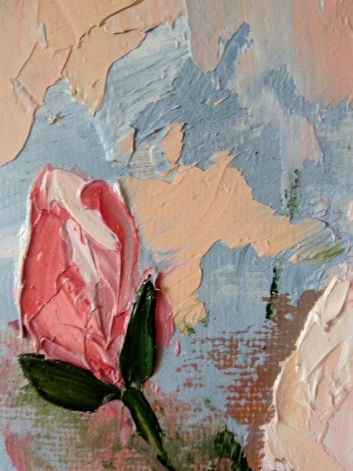 楽天市場】キャンバスアート 花 絵画 油絵 モダン 抽象画 手描き