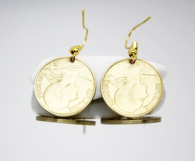 Ancient coin sale earrings