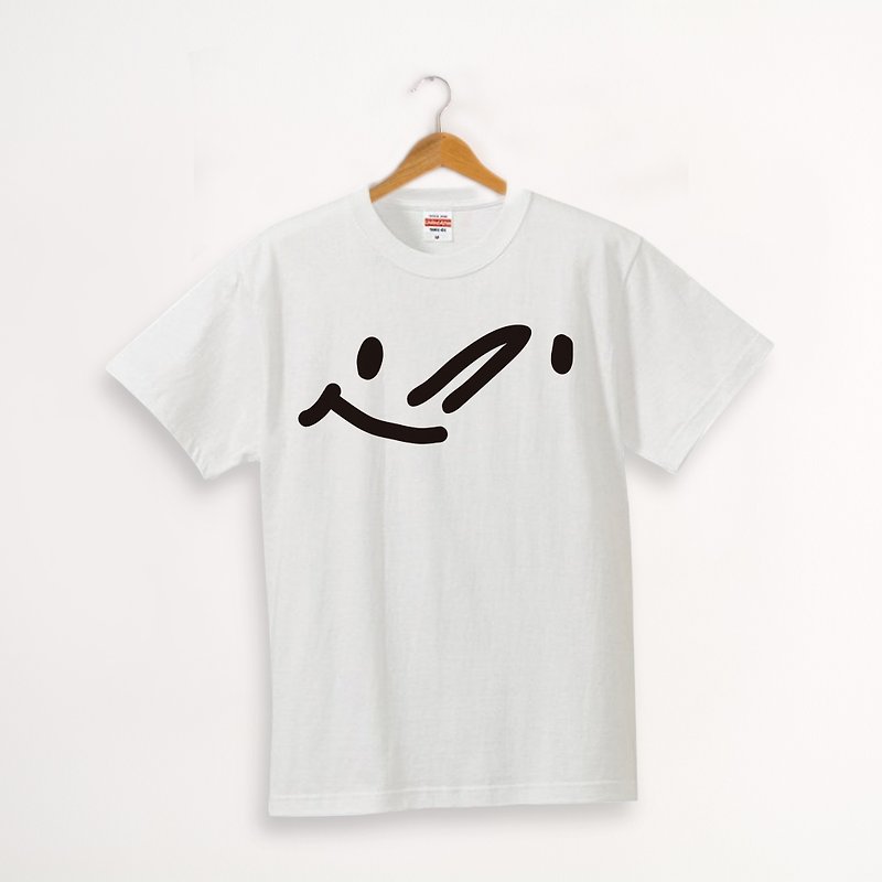 【T-shirt】smile  /MKAC - Unisex Hoodies & T-Shirts - Cotton & Hemp White