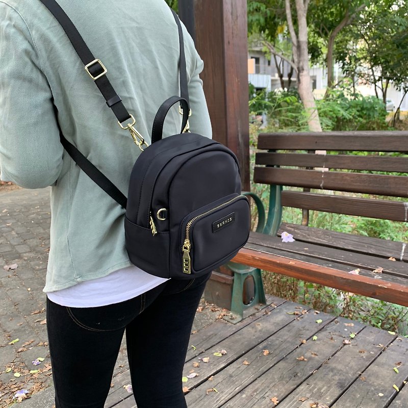Mini Seth Backpack-Mist Black/Nylon Series Lightweight and Cute - Backpacks - Nylon Black