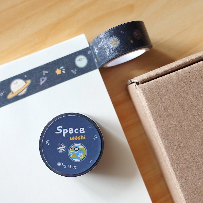 【Paper Tape】Space Paper Tape | Baking Paper Tape - Washi Tape - Paper Multicolor