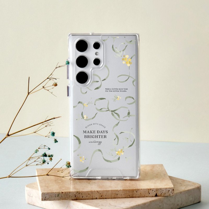 wwiinngg緞帶蝴蝶結防摔透明SAMSUNG手機殼 - 手機殼/手機套 - 塑膠 多色