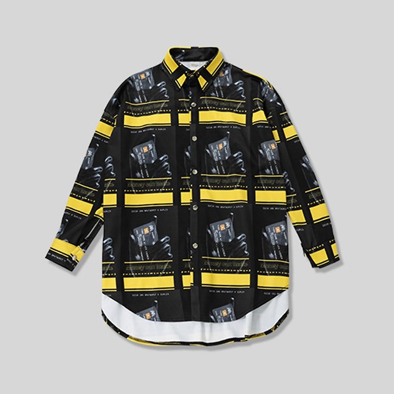 Street printing design shirt:: loose version:: new listing in autumn and winter - เสื้อยืดผู้ชาย - เส้นใยสังเคราะห์ สีเหลือง