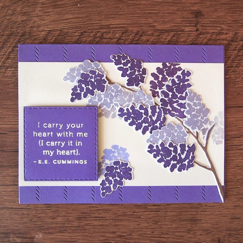 E.E. Cummings Valentine's Day Card/Love Card/Confession Card - การ์ด/โปสการ์ด - กระดาษ สีม่วง