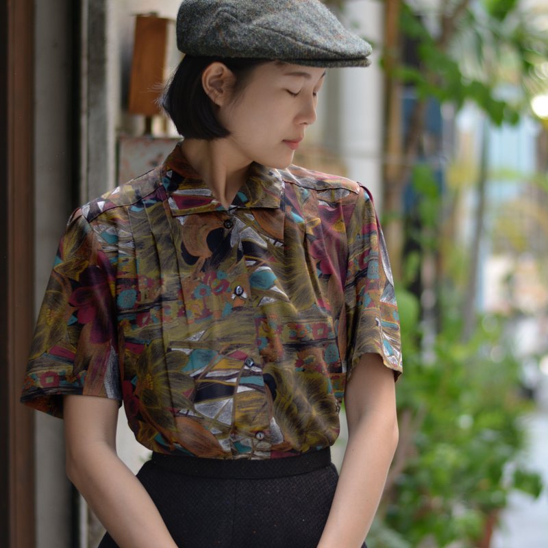 瓣琢 |  古着短袖襯衫 - 女襯衫 - 其他材質 