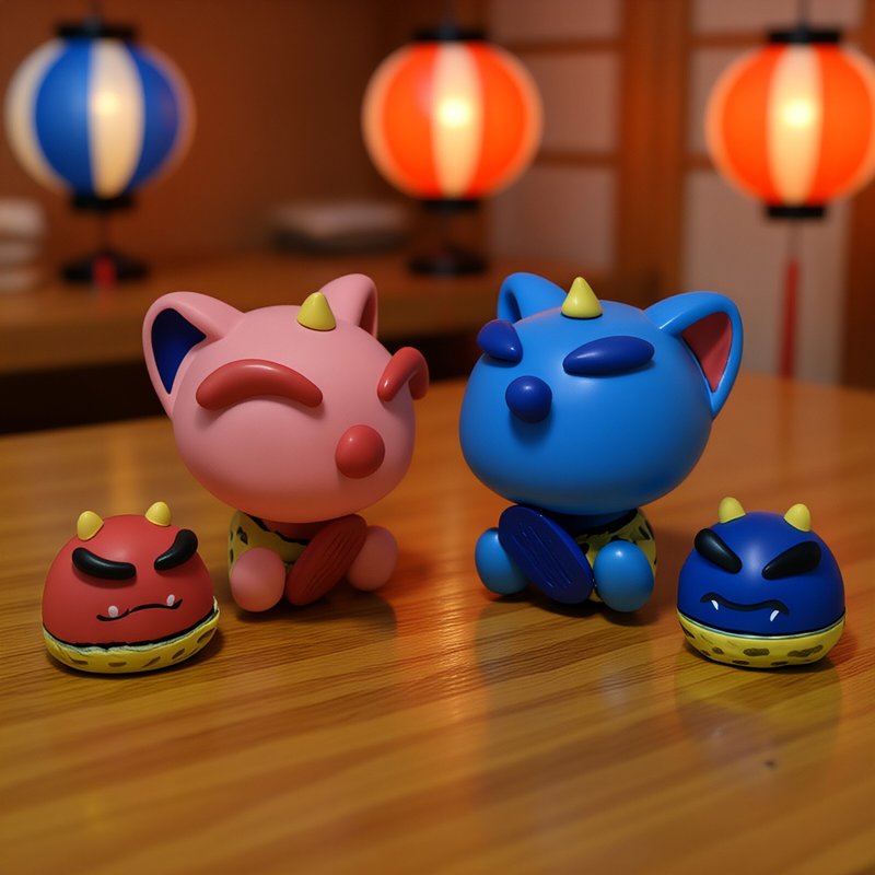 【えんぎ猫】祈願擺件0828/0908 - 公仔/玩偶 - 環保材質 