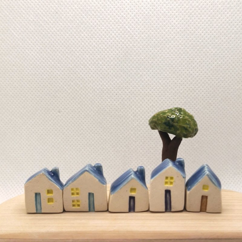 夢想小屋 - 陶土系列9 - 擺飾/家飾品 - 陶 藍色