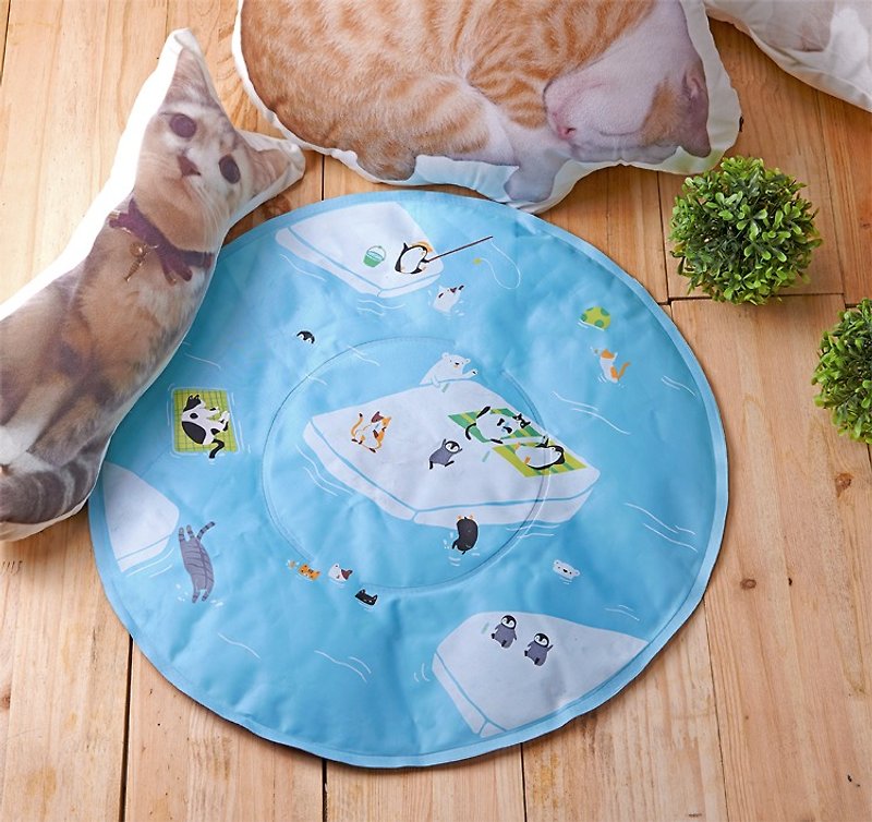 Cold cooling pad pet cats and dogs (under the Antarctic ice pack) - อื่นๆ - พลาสติก สีน้ำเงิน