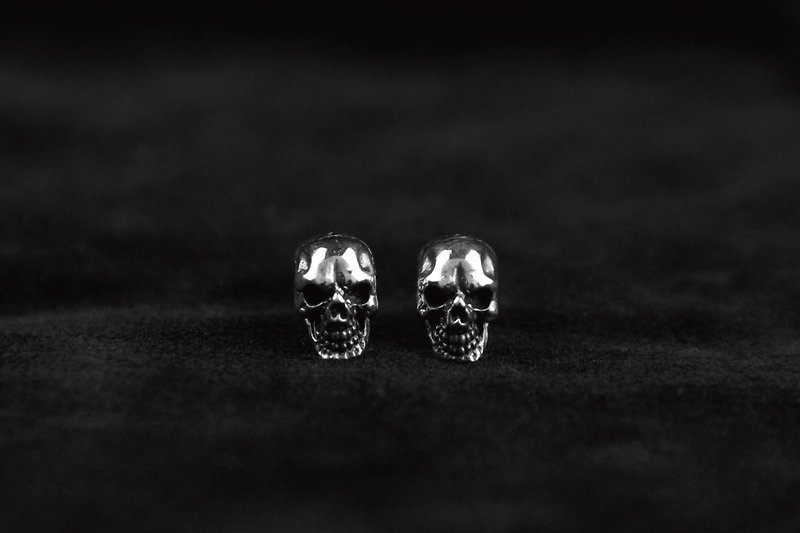 [METALIZE] 925 Silver FTW skull earrings Type2 - Earrings & Clip-ons - Other Metals 