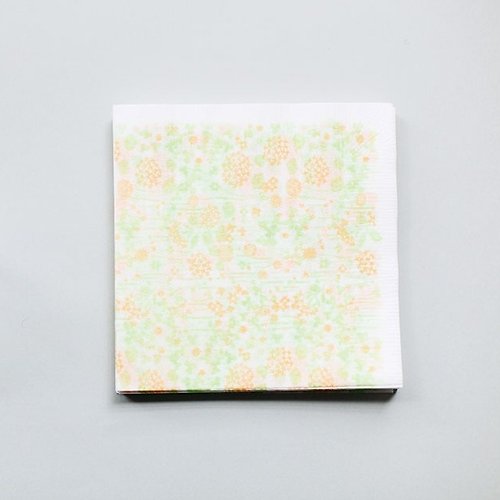 Qmono紙趣文房具 倉敷意匠 x 點線模樣製作所 餐巾紙 / 小花園(26546-04)