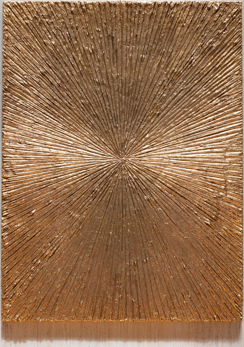 Abstract Art. Acrylic. Original Painting. Christmas. New Year. Star light. Gold - 海報/掛畫/掛布 - 壓克力 金色