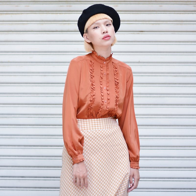 Persimmon | Long-sleeved vintage shirt - Women's Shirts - Other Materials 