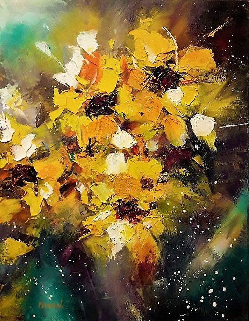 Chen Yuwen's oil paintings (sold out) - โปสเตอร์ - สี สีเหลือง