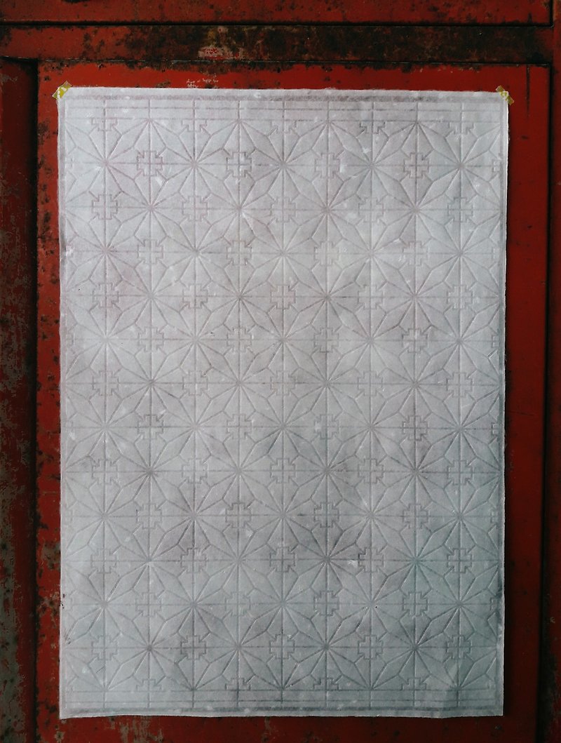 <Barrel Flower Series-Diamond Pattern> Special handmade paper - Other - Paper White