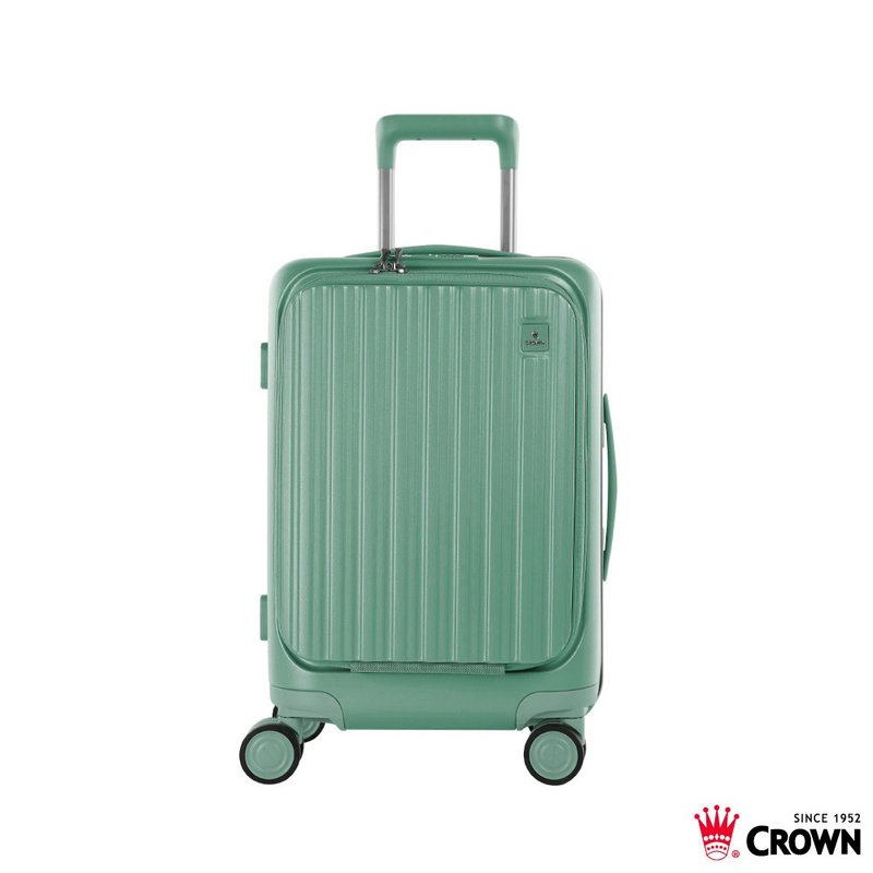 【CROWN】21吋 BOXY 前開框架拉桿箱 登機箱  大地綠 - 行李箱/旅行袋 - 塑膠 綠色