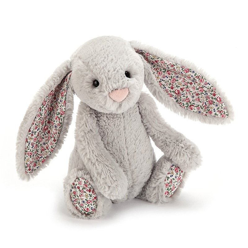 Jellycat Blossom Silver Bunny - Stuffed Dolls & Figurines - Polyester Silver