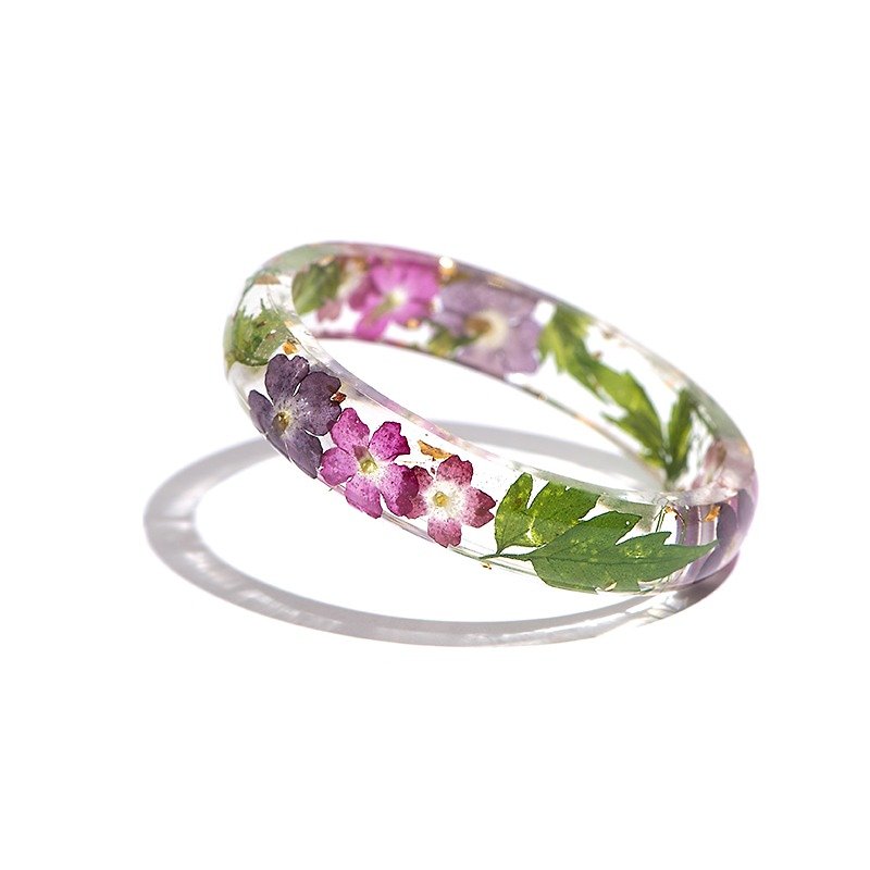 Constellation [Cancer] - Cloris Gift Flower Bangle - Bracelets - Plants & Flowers Multicolor