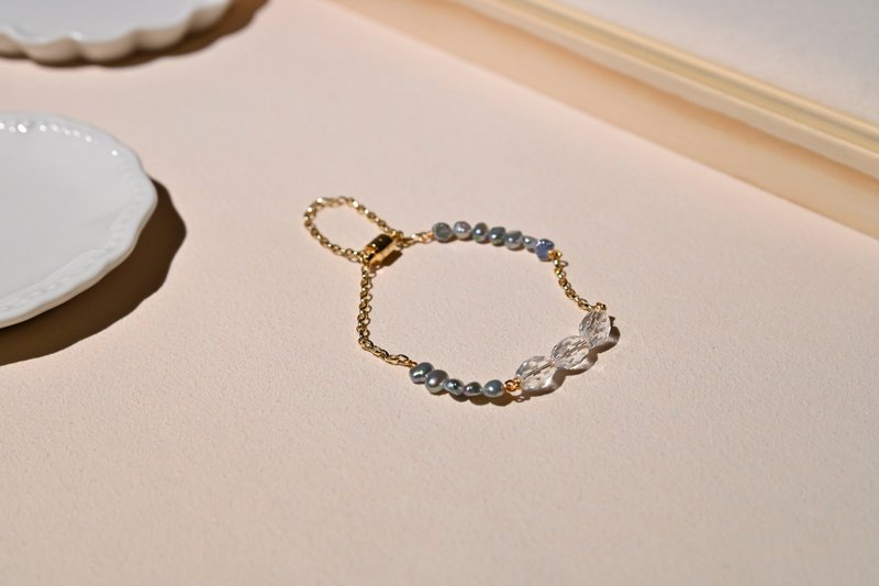 花圈手鍊 / 白水晶 珍珠 / JIEGEM   姊的珠寶 - 手鍊/手環 - 水晶 銀色