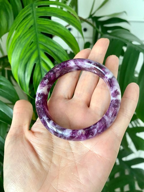 エメラルド パープルエメラルド ブレスレット セット 天然石 パープルエメラルド ブレスレット 57.2mm - ショップ