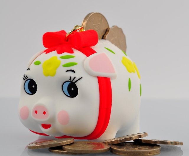 Ceramic Piggy Bank Piggy Bank Purse Vintage Piggy Bank 