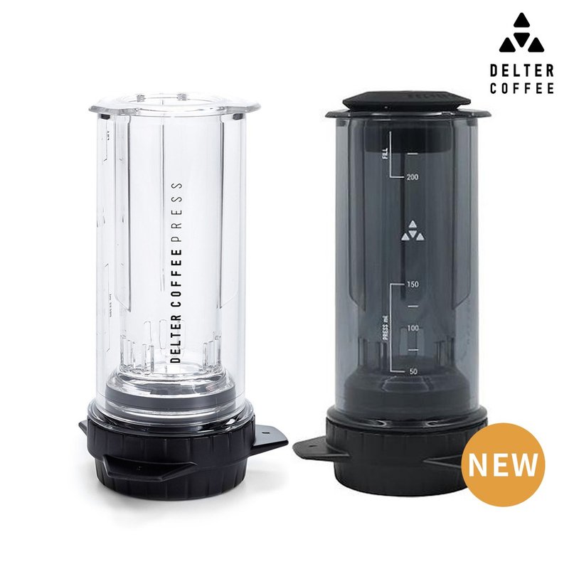 特樂壓Delter Coffee Press 透明基本款、透黑色款 - 咖啡壺/手沖壺 - 矽膠 