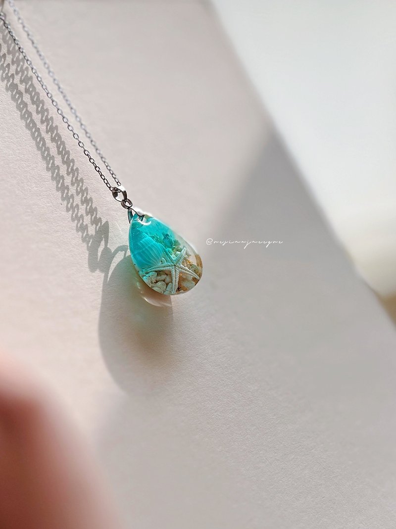 [Handmade by Jane Eyre] Original sealed ocean ocean wind pendant - สร้อยคอ - เรซิน 