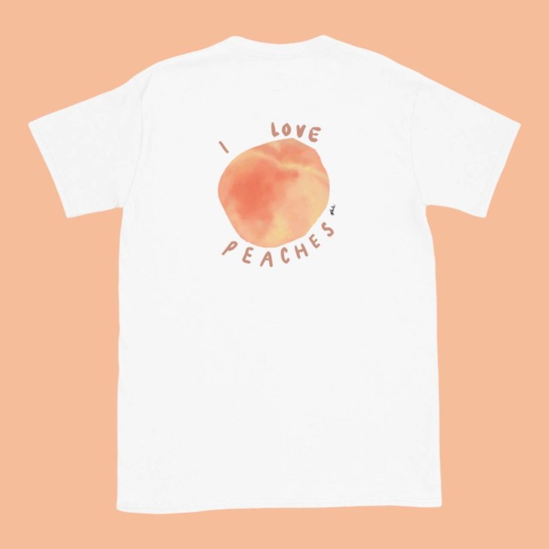 The Peach Short-Sleeve T-Shirt - Unisex Hoodies & T-Shirts - Cotton & Hemp White