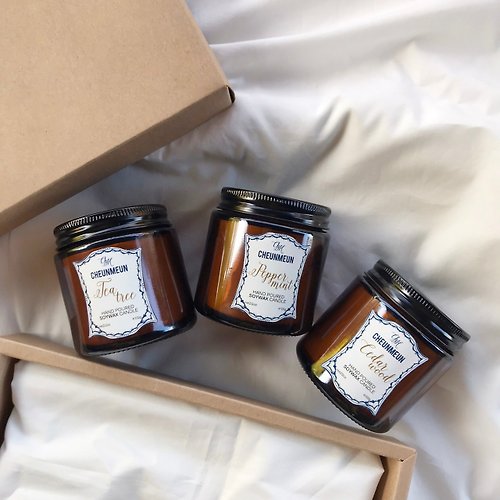 cheunmeuncandle Sleep Tight Candle Soy-wax 3 fragrance / Gift Set