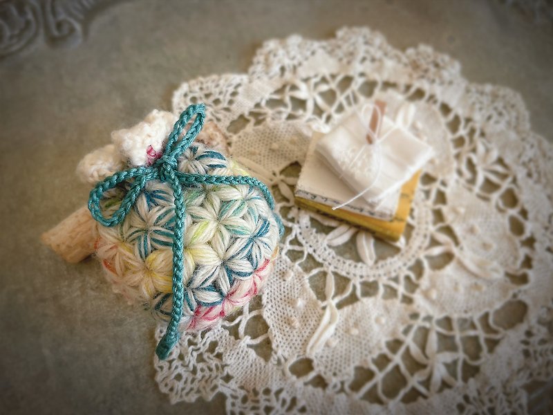 Flower of Life/ Handmade/  Handicraft/ Weave/ Crochet/ Pouch - Drawstring Bags - Cotton & Hemp 