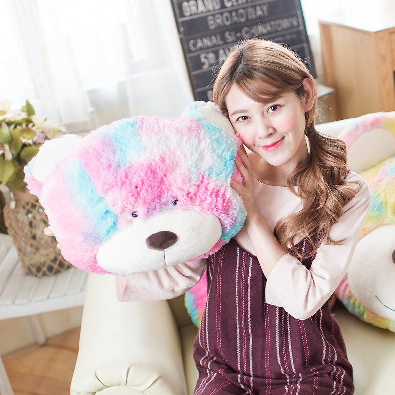 Candy Bear  - Bubble Gum Bear Cushion - Pillows & Cushions - Polyester Multicolor