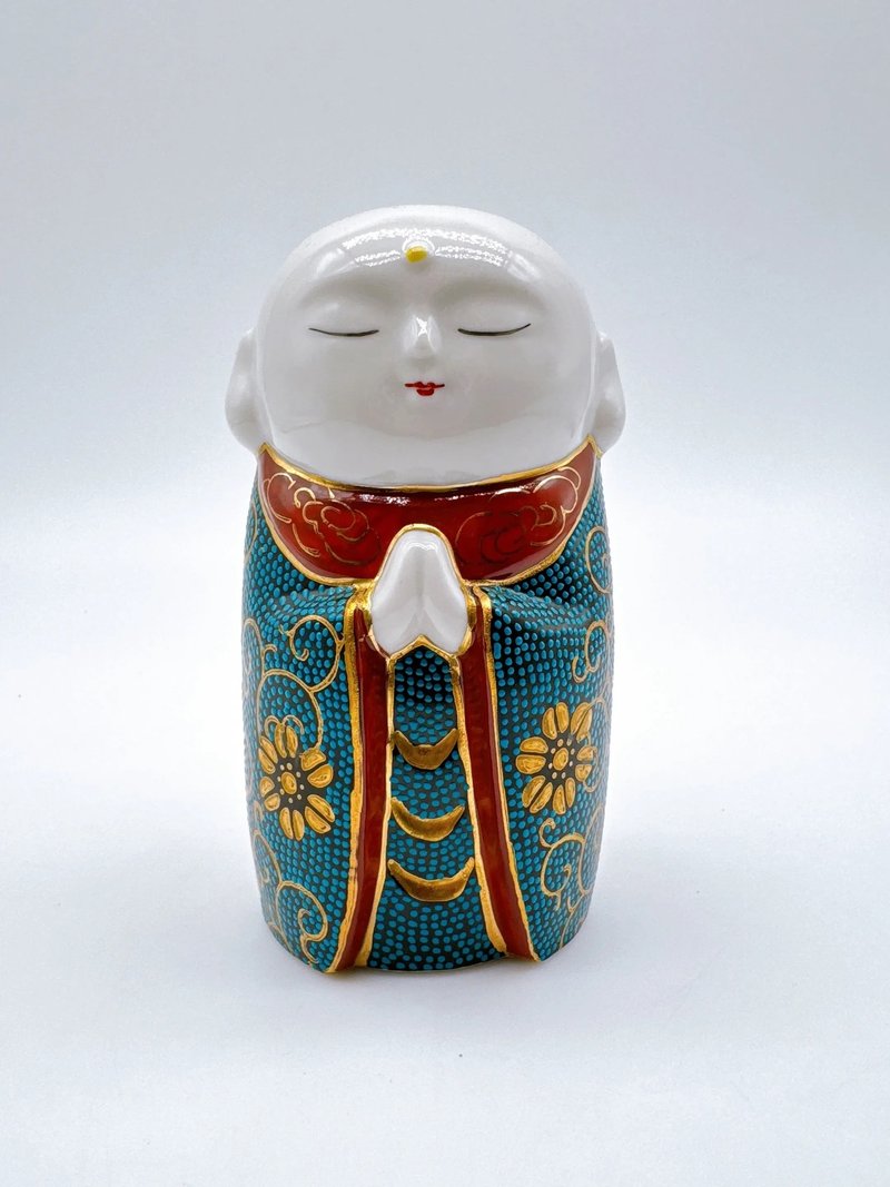 【慈心守護】日本九谷燒地莊菩薩 青粒 - 擺飾/家飾品 - 瓷 多色