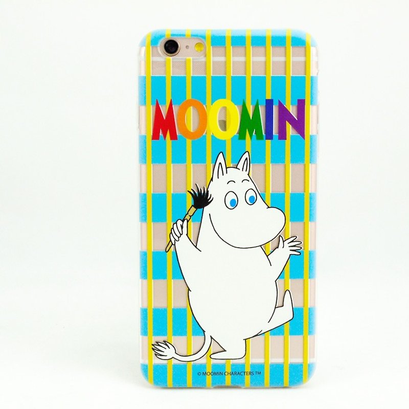 Moomin 噜噜 米 Genuine Authorization-TPU Phone Case [Moomin] - เคส/ซองมือถือ - ซิลิคอน สีน้ำเงิน