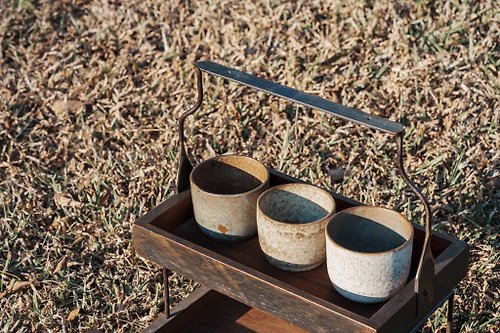 星星鳥製陶 Starry Dodo 日式茶杯 米白釉 與 棕綠釉