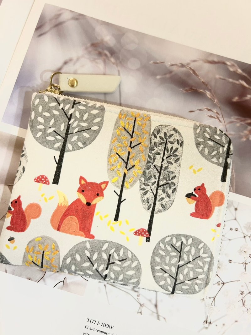 【聖誕禮物】 小森林 L型短夾 輕薄 零錢包 皮包 錢包 短夾 交換 - 錢包/皮夾/長短夾 - 防水材質 