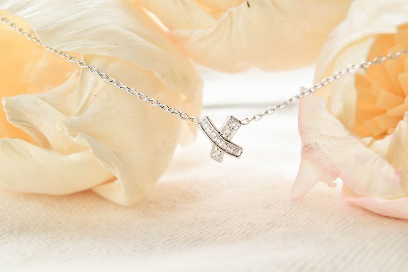 Woven star Yao │ Stone 925 sterling silver handmade necklace - Necklaces - Sterling Silver Transparent