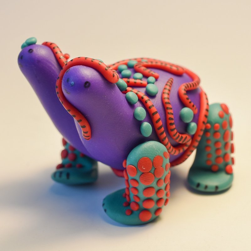 Infinite Net - The third cute ghost in the Yayoi Kusama series - Items for Display - Clay Purple